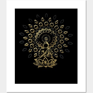 Buddha Meditation Zen Mandala Posters and Art